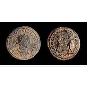 DIOCLETIAN Antioch AUTHENTIC Ancient Roman Coin Emp ZEUS GLOBAL VICTORY